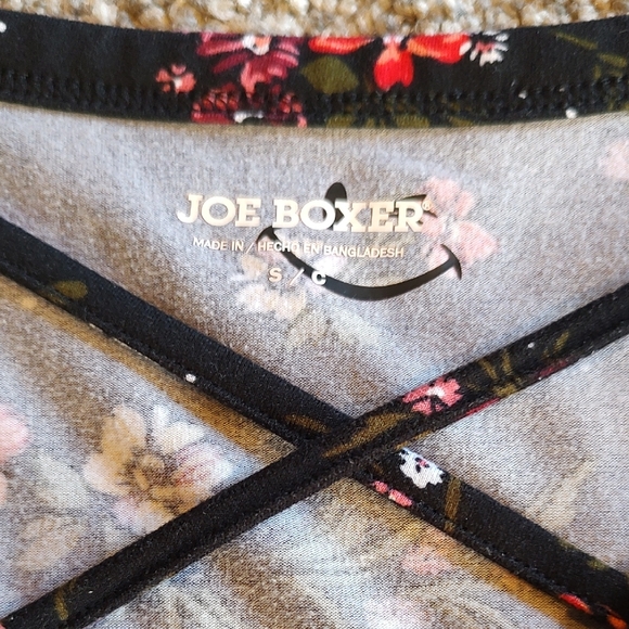 Joe Boxer Black Floral Blouse - Picture 2 of 3